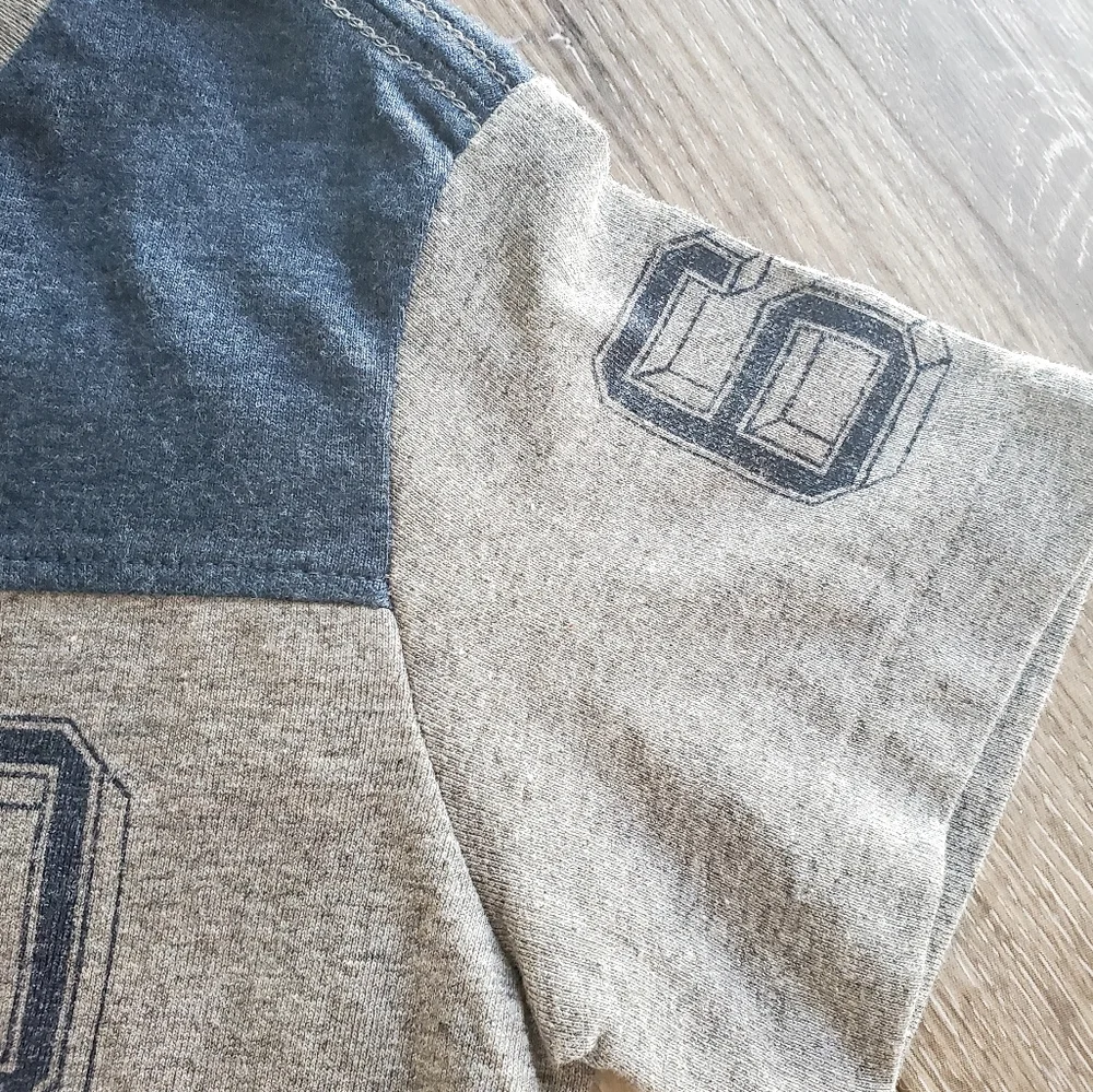 🇺🇲Ralph Lauren toddler's gray/blue short sleeve graphic tee. Size 2T